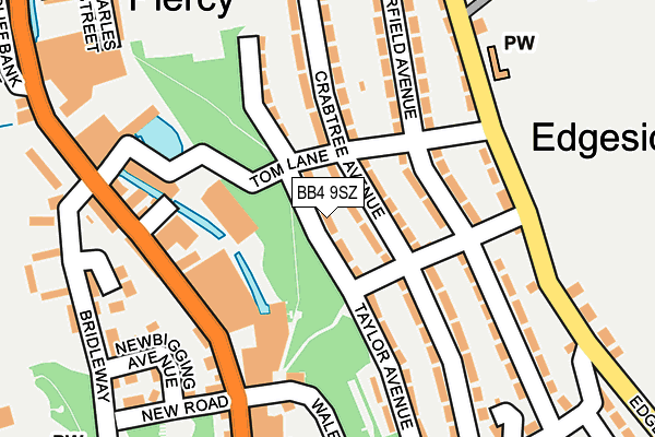 BB4 9SZ map - OS OpenMap – Local (Ordnance Survey)