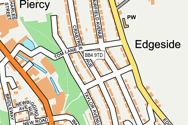 BB4 9TD map - OS OpenMap – Local (Ordnance Survey)