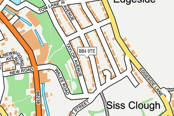 BB4 9TE map - OS OpenMap – Local (Ordnance Survey)
