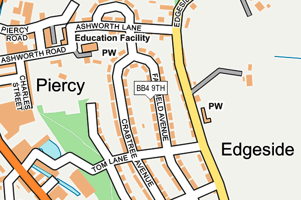 BB4 9TH map - OS OpenMap – Local (Ordnance Survey)