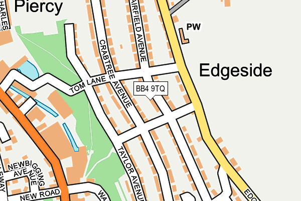 BB4 9TQ map - OS OpenMap – Local (Ordnance Survey)
