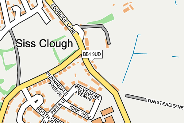 BB4 9UD map - OS OpenMap – Local (Ordnance Survey)