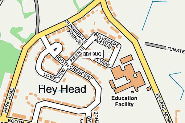 BB4 9UQ map - OS OpenMap – Local (Ordnance Survey)