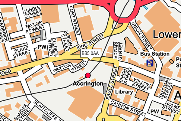 Map of ANTALYA BARBERS (ACCRINGTON) LIMITED at local scale