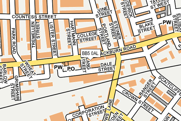 BB5 0AL map - OS OpenMap – Local (Ordnance Survey)