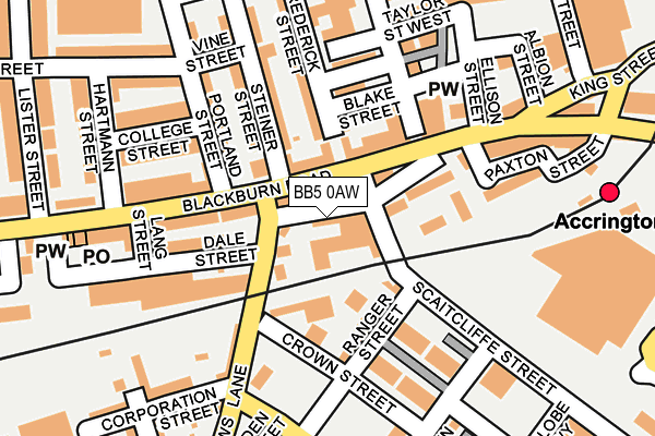 BB5 0AW map - OS OpenMap – Local (Ordnance Survey)