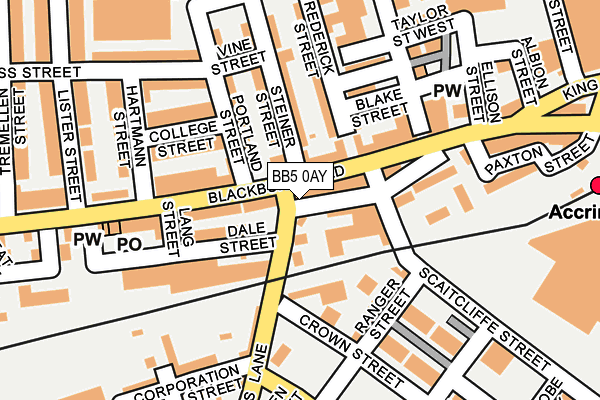 BB5 0AY map - OS OpenMap – Local (Ordnance Survey)