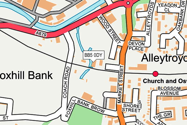 BB5 0DY map - OS OpenMap – Local (Ordnance Survey)