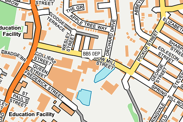 BB5 0EP map - OS OpenMap – Local (Ordnance Survey)