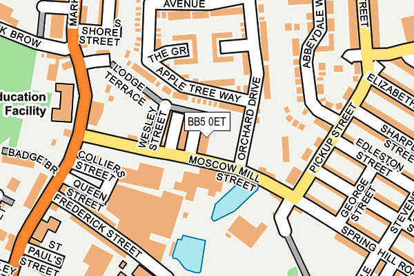 BB5 0ET map - OS OpenMap – Local (Ordnance Survey)
