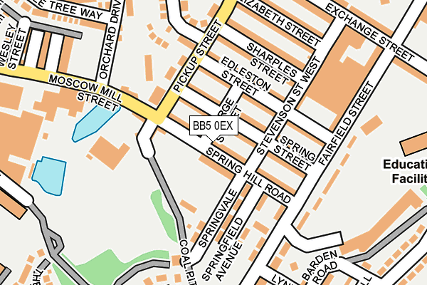 BB5 0EX map - OS OpenMap – Local (Ordnance Survey)