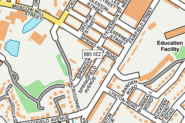 BB5 0EZ map - OS OpenMap – Local (Ordnance Survey)