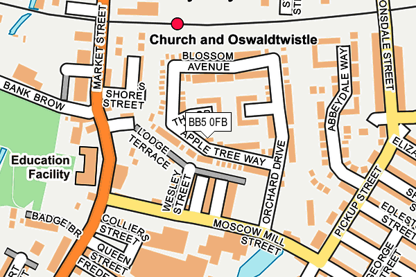 BB5 0FB map - OS OpenMap – Local (Ordnance Survey)