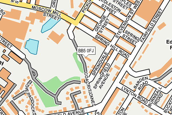 BB5 0FJ map - OS OpenMap – Local (Ordnance Survey)