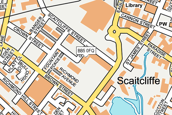 BB5 0FQ map - OS OpenMap – Local (Ordnance Survey)