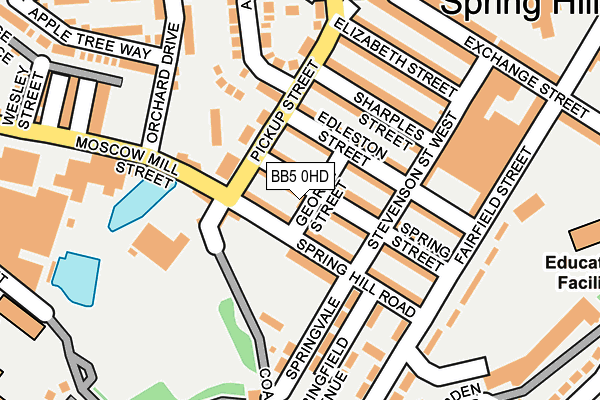 BB5 0HD map - OS OpenMap – Local (Ordnance Survey)