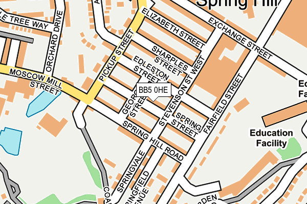 BB5 0HE map - OS OpenMap – Local (Ordnance Survey)