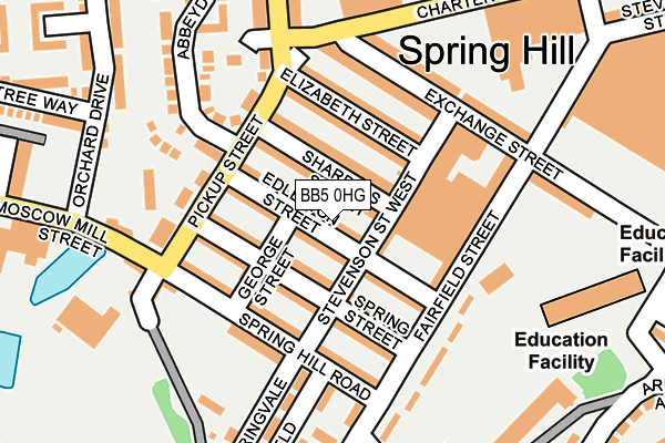 BB5 0HG map - OS OpenMap – Local (Ordnance Survey)