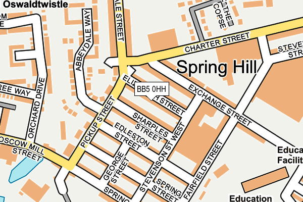 BB5 0HH map - OS OpenMap – Local (Ordnance Survey)