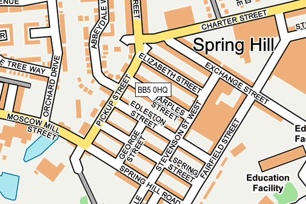 BB5 0HQ map - OS OpenMap – Local (Ordnance Survey)