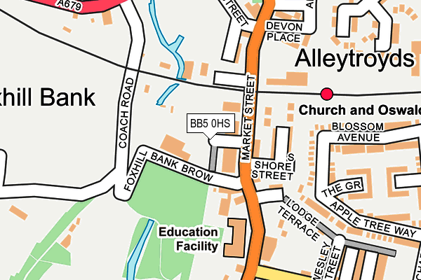 BB5 0HS map - OS OpenMap – Local (Ordnance Survey)