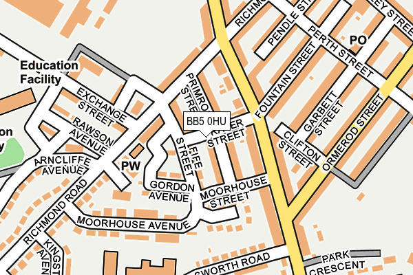 BB5 0HU map - OS OpenMap – Local (Ordnance Survey)