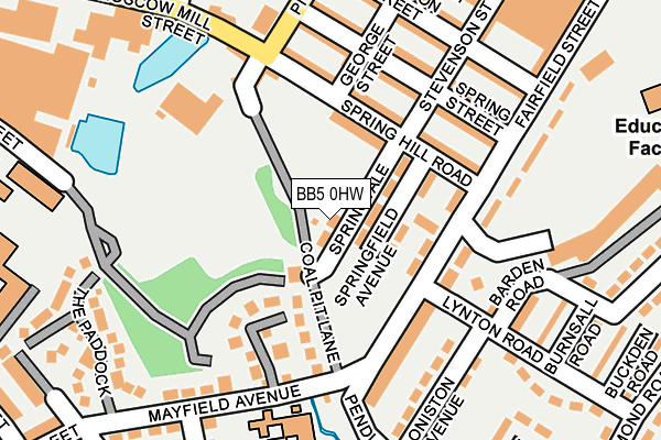 BB5 0HW map - OS OpenMap – Local (Ordnance Survey)