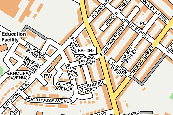 BB5 0HX map - OS OpenMap – Local (Ordnance Survey)