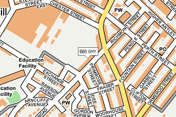 BB5 0HY map - OS OpenMap – Local (Ordnance Survey)