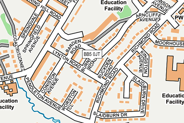 BB5 0JT map - OS OpenMap – Local (Ordnance Survey)