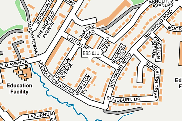 BB5 0JU map - OS OpenMap – Local (Ordnance Survey)