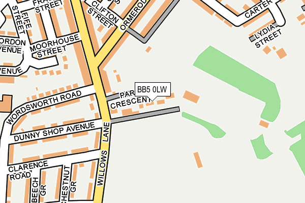 BB5 0LW map - OS OpenMap – Local (Ordnance Survey)