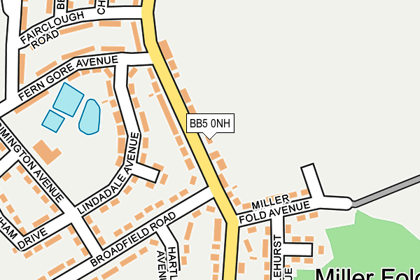 BB5 0NH map - OS OpenMap – Local (Ordnance Survey)