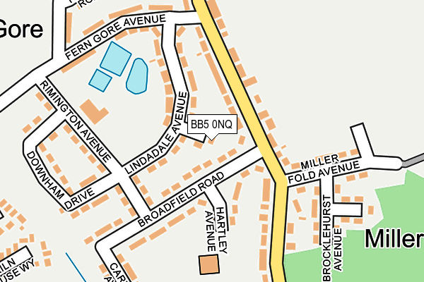 BB5 0NQ map - OS OpenMap – Local (Ordnance Survey)