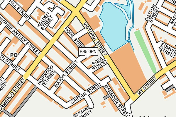 BB5 0PN map - OS OpenMap – Local (Ordnance Survey)