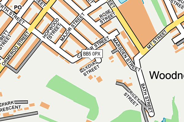 BB5 0PX map - OS OpenMap – Local (Ordnance Survey)