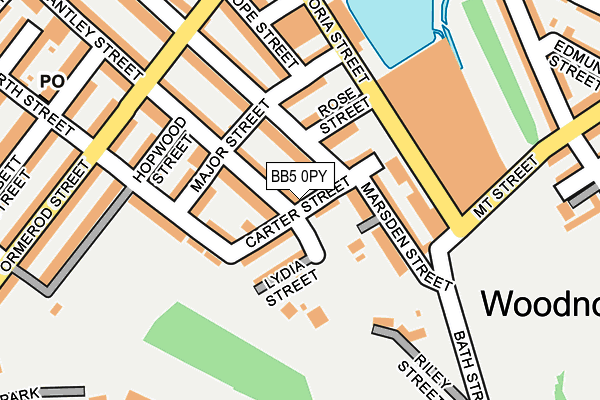 BB5 0PY map - OS OpenMap – Local (Ordnance Survey)