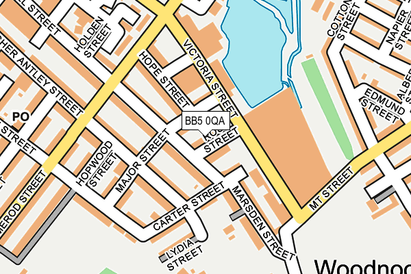 BB5 0QA map - OS OpenMap – Local (Ordnance Survey)