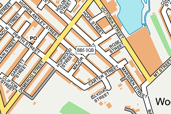 BB5 0QB map - OS OpenMap – Local (Ordnance Survey)