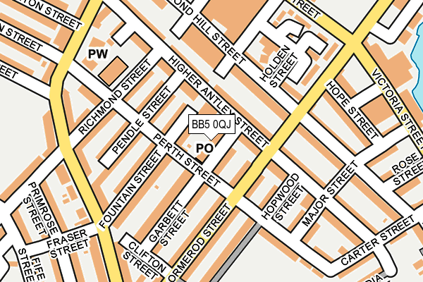 BB5 0QJ map - OS OpenMap – Local (Ordnance Survey)