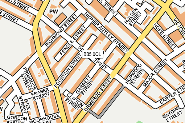 BB5 0QL map - OS OpenMap – Local (Ordnance Survey)
