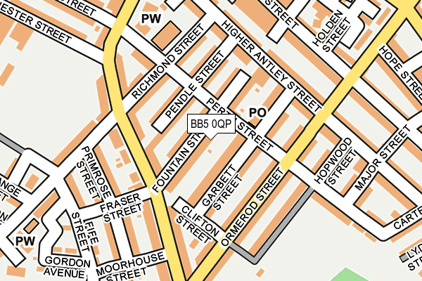 BB5 0QP map - OS OpenMap – Local (Ordnance Survey)