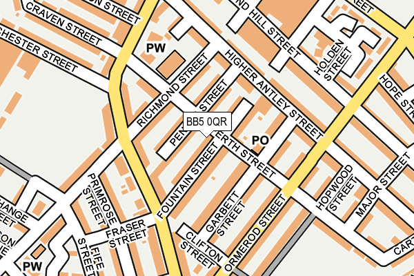 BB5 0QR map - OS OpenMap – Local (Ordnance Survey)