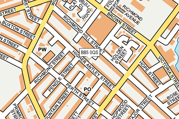 BB5 0QS map - OS OpenMap – Local (Ordnance Survey)