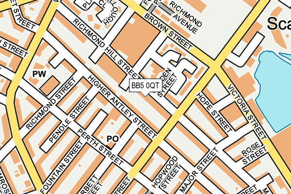 BB5 0QT map - OS OpenMap – Local (Ordnance Survey)