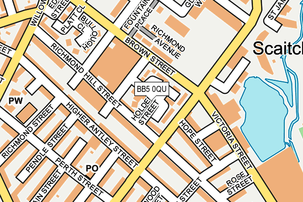 BB5 0QU map - OS OpenMap – Local (Ordnance Survey)