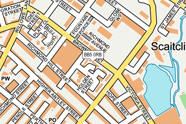 BB5 0RB map - OS OpenMap – Local (Ordnance Survey)