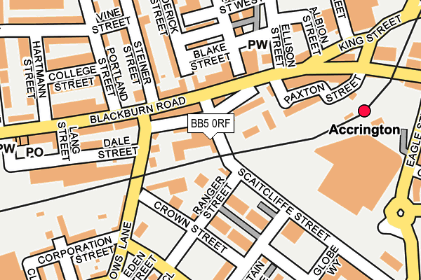 BB5 0RF map - OS OpenMap – Local (Ordnance Survey)