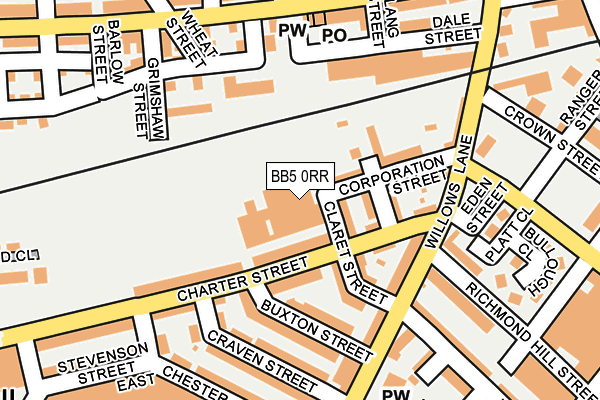BB5 0RR map - OS OpenMap – Local (Ordnance Survey)