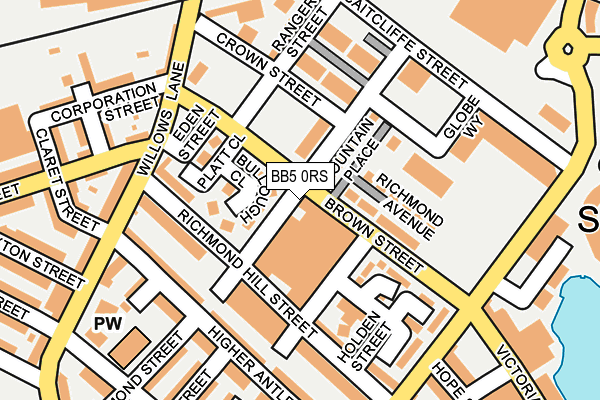 BB5 0RS map - OS OpenMap – Local (Ordnance Survey)